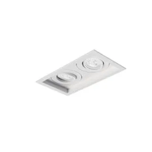 Luminária Embutir Retangular 2 Lâmpadas Dicróica Sura RI-E12132 Revoluz